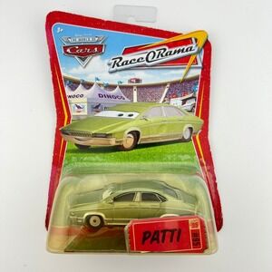 Disney Pixar Cars Race O Rama Patti #95 Die-Cast he World of Cars Mattel New